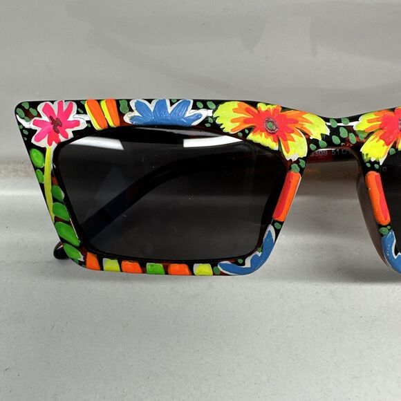 Colorful Hand painted Sunglasses Unisex - Picture 2 of 13
